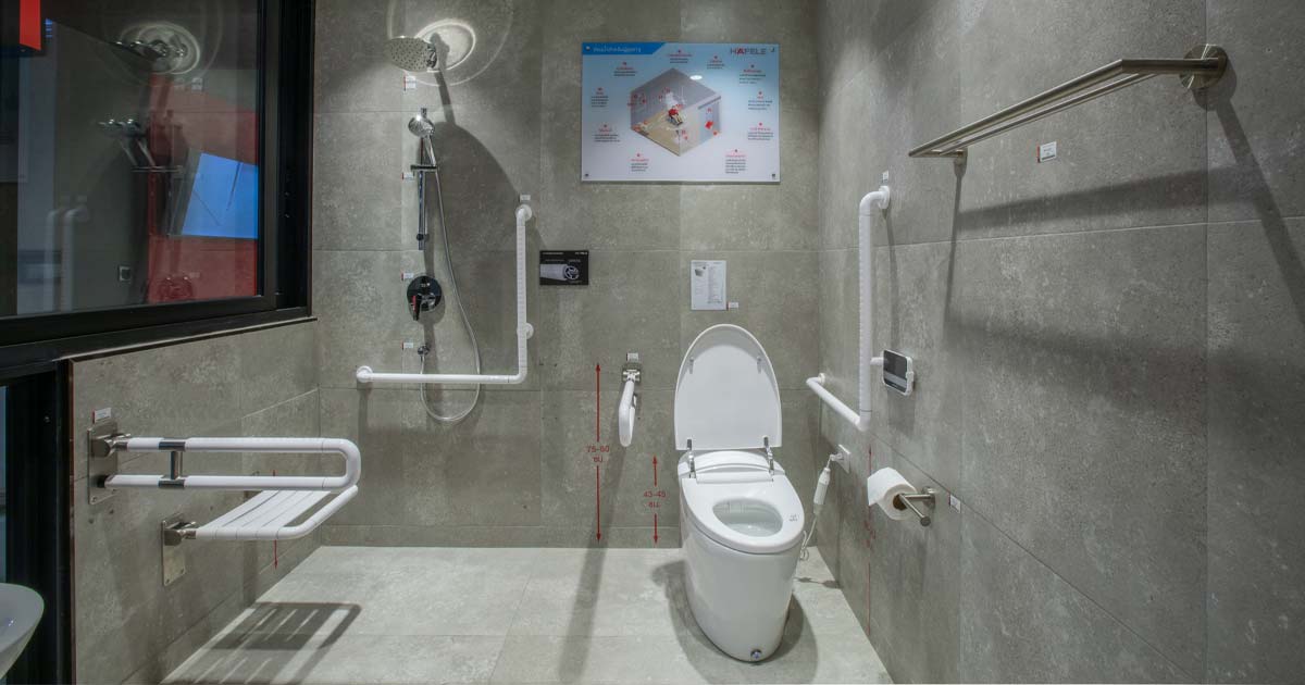 หลักการออกแบบห้องน้ำผู้สูงอายุให้ปลอดภัย By Hafele