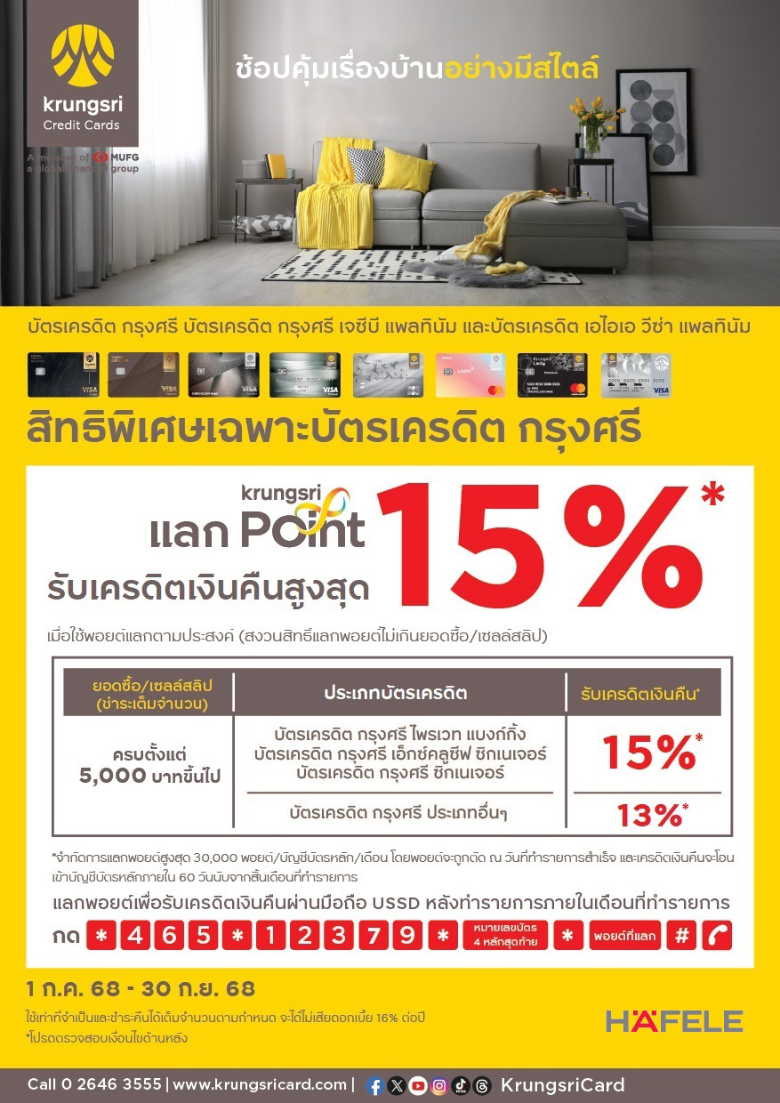 โปรโมชัน บัตรเครดิตธนาคารกรุงศรี